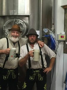 Killian and Bart from Mescan getting ready for Oktoberfest.