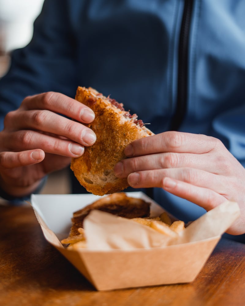 Sourdough toasties at The Oak Door Westport House