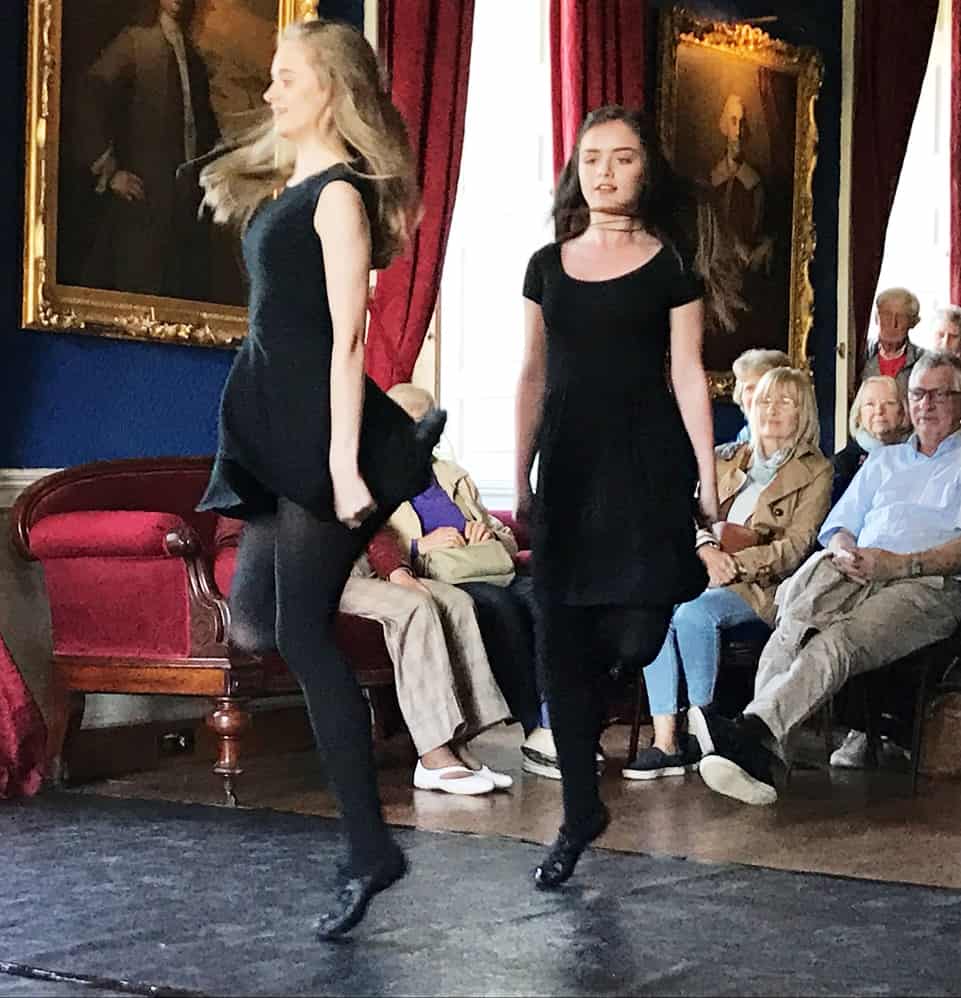 The audience loved the beauty and poise of the dancers from the Cresham School of Dance performing in the Long Gallery of Westport House for a visiting group in May 2017.