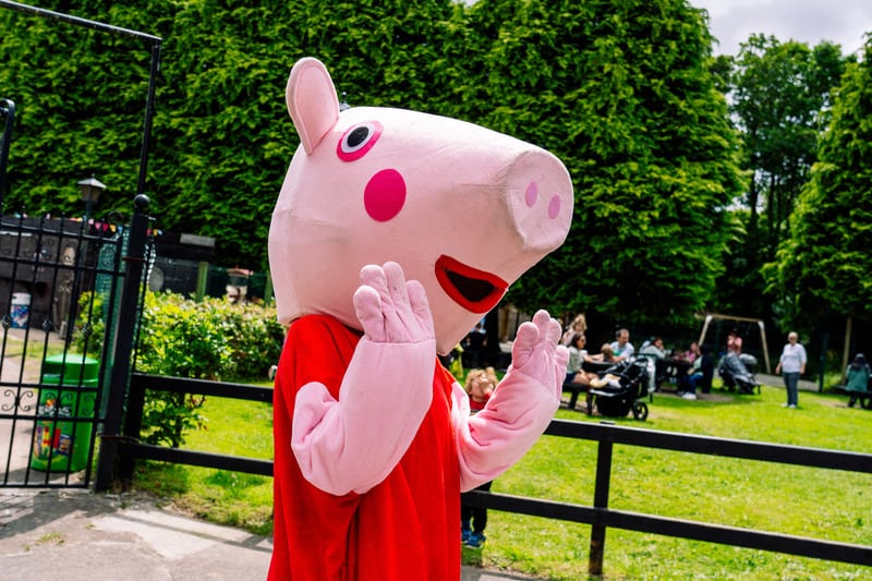 Peppa Pig at our recent Family Fun Day at Gracy's, Westport House 