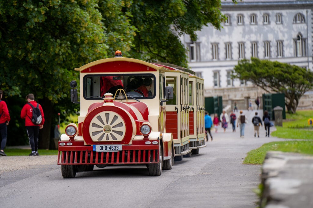 Hitch a ride on the Westport House Road Train, a hop on hop off train around the Estate