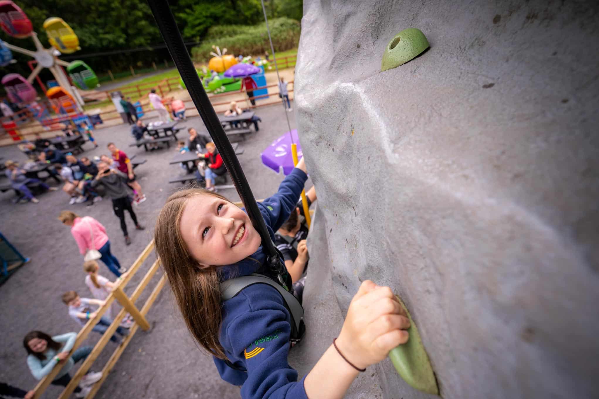 How far will you reach on the Climbing Wall at the Pirate Adventure Park? 