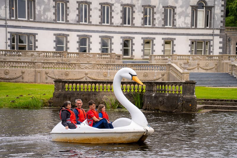 Our iconic Swan Pedalos at Westport House