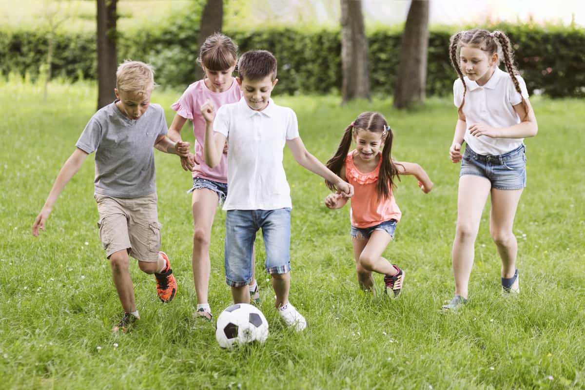 Enjoy a game of football during your stay at the Westport House Caravan Park