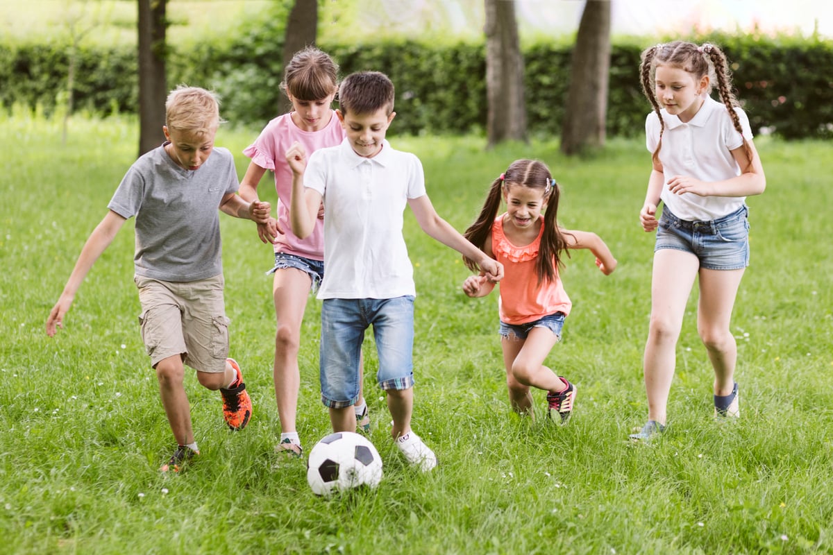 children-playing-football-outside_1200x800 Enjoy a game of football during your stay at the Westport House Caravan Park
