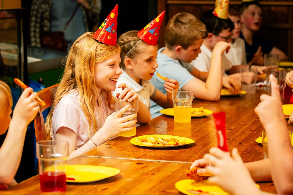 The Interactive Gaming Zone birthday packages include a delicious party food   