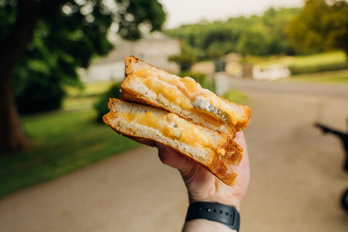 The Classic 3 Cheese sourdough toastie served at the Toastie Food Truck, Westport House