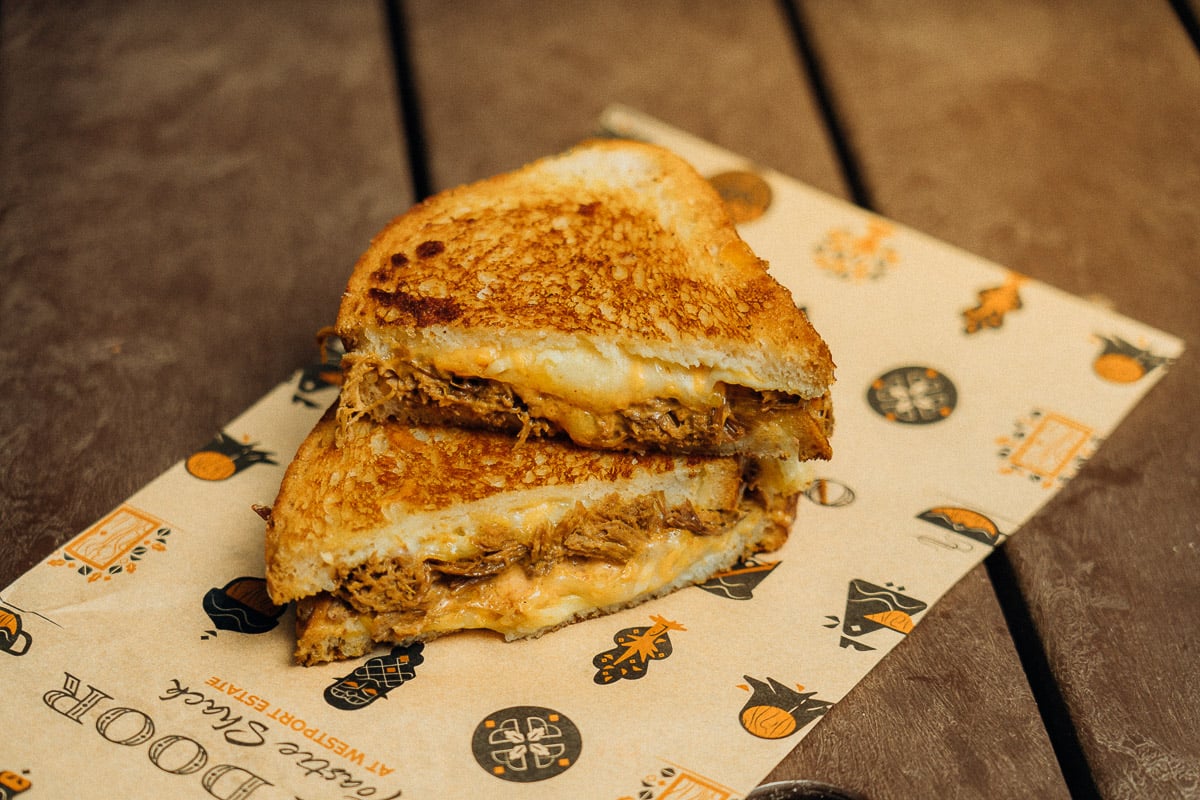 The Beef Brisket sourdough toastie at the Toastie Food Truck, Westport House