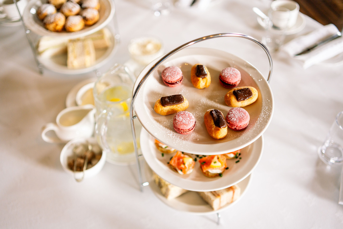 Enjoy an Irish-inspired menu, under a sky ceiling at your group Afternoon Tea at Westport House.