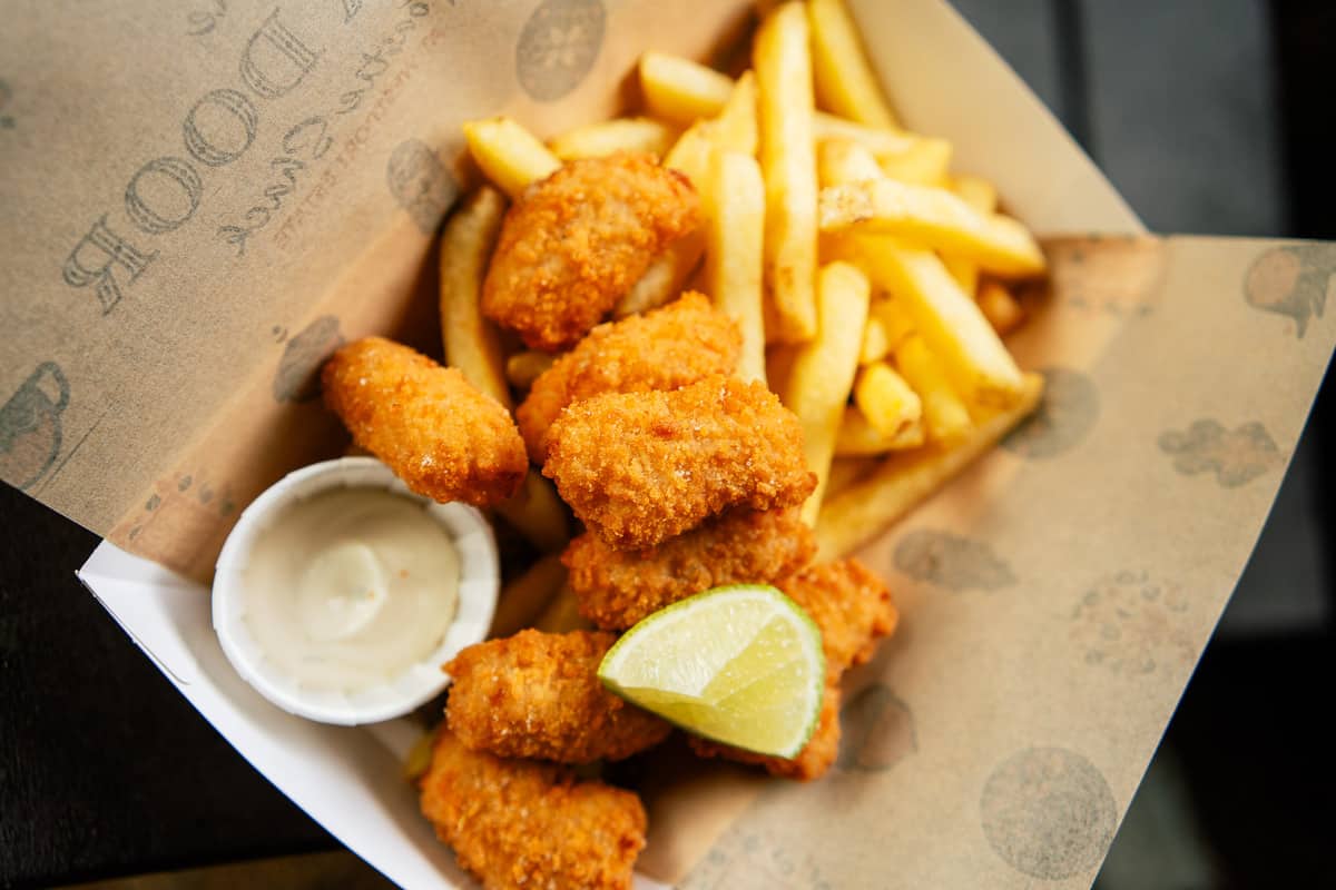 Delicious scampi with skin-on fries at Westport House this Christmas
